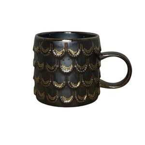 Starbucks 2015 Anniversary Pottery look Mermaid siren scale coffee Tea mug 10 Oz